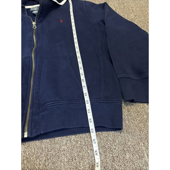 VTG Polo Ralph Lauren Heavyweight Zip Hoodie Adult XL Dark Blue Thermal Hood - Picture 3 of 11